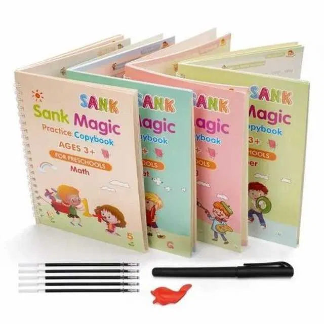 Magic Practice Copybook — Reusable Handwriting & Tracing Book Set for Kids